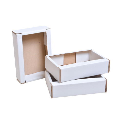 Гофролотки кондитерские 195x140x50 белые Гофролотки кондитерские 195x140x50 белые