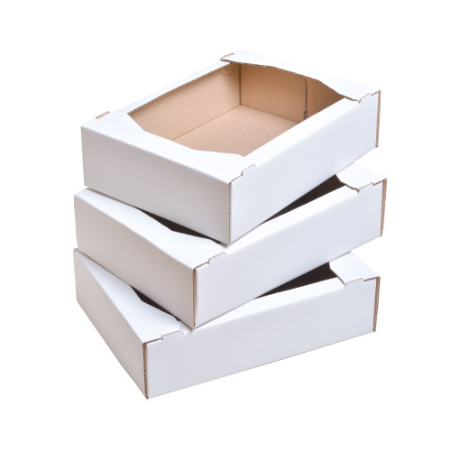 Гофролотки кондитерские 300x215x75 белые - фото 1