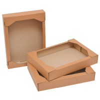 Гофролотки кондитерские 355x255x55 бурые