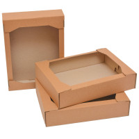 Гофролотки кондитерские 380x285x95 бурые