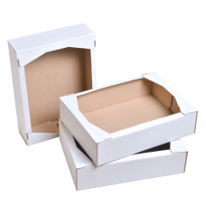 Гофролотки кондитерские 380x285x95 белые Гофролотки кондитерские 380x285x95 белые