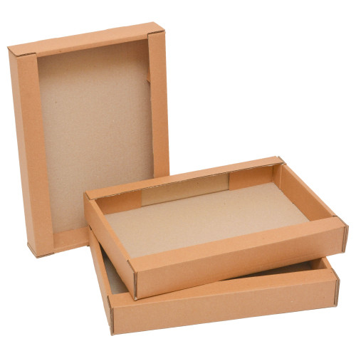 Гофролотки кондитерські 390x275x55 бурі